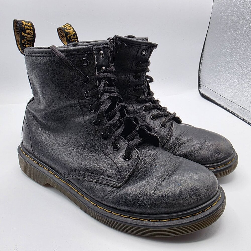 Dr. Martens Womens Size 5 Black Leather Ankle Boots 1460 J Side Zip